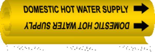 Pipe Marker, Domestic Hot Water Supply, 5677-II