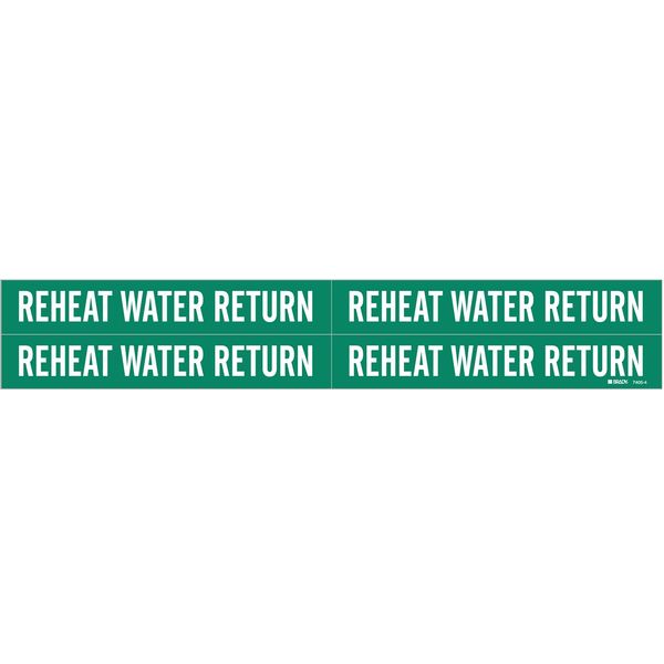 Pipe Marker, Reheat Water Return