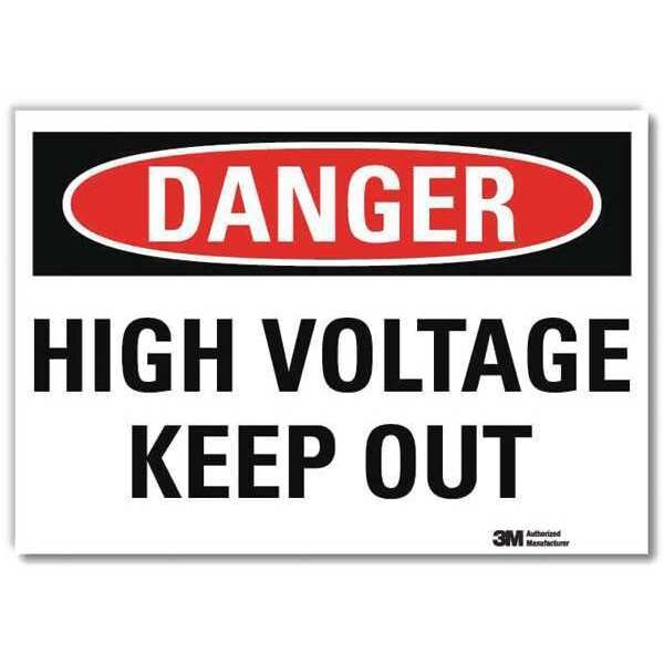 Danger Sign, 14x10 In., English, U1-1019-RD_14X10