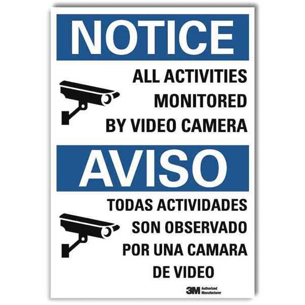 Notice Sign, 14 in H, 10 in W, Reflective Sheeting, Vertical , English, Spanish, U1-1006-RD_10X14