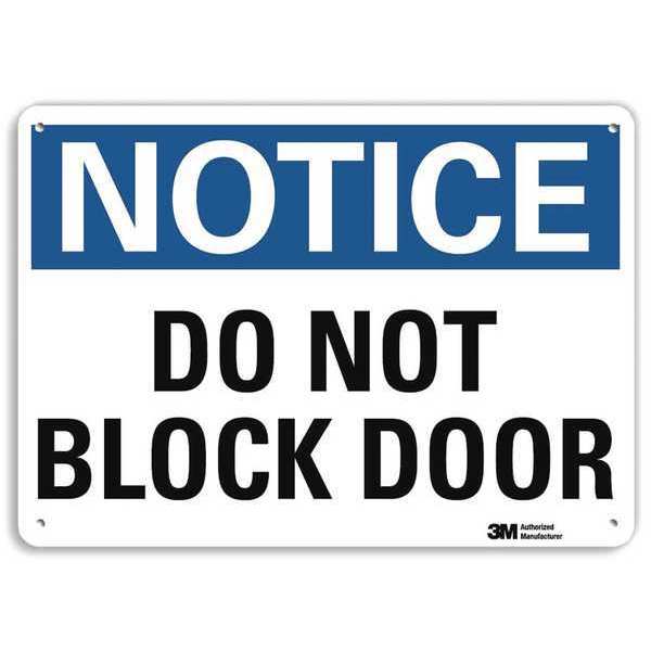 Notice Sign, 10x7 In., English, 7 in H, 10 in W, Aluminum, Vertical , U1-1039-RA_10X7