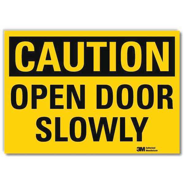 Caution Sign, 7 in Height, 10 in Width, Reflective Sheeting, Vertical Rectangle, English