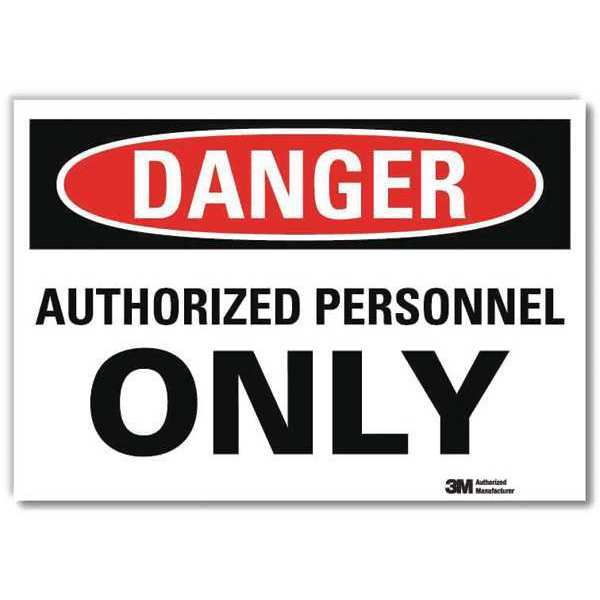 Danger Sign, 10 in H, 14 in W, Reflective Sheeting, Horizontal Rectangle, English, U1-1042-RD_14X10