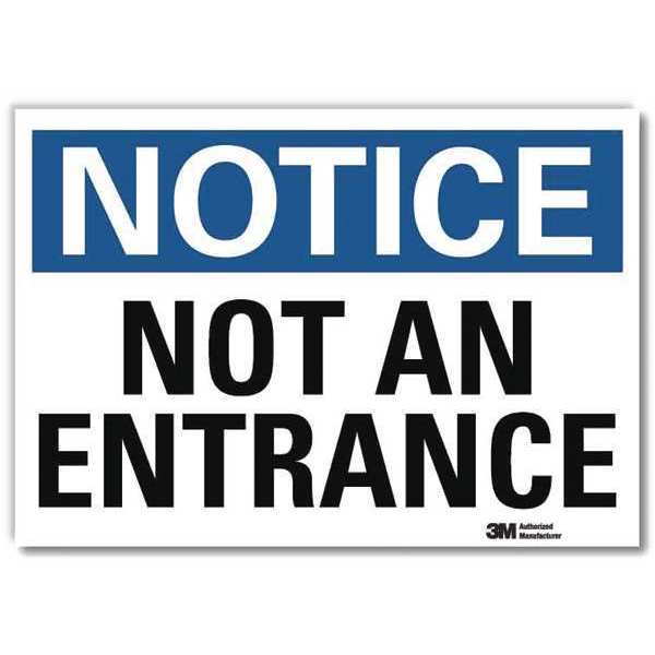 Notice Sign, 10x7 In., English, 7 in H, 10 in W, Reflective Sheeting, Vertical , U1-1043-RD_10X7