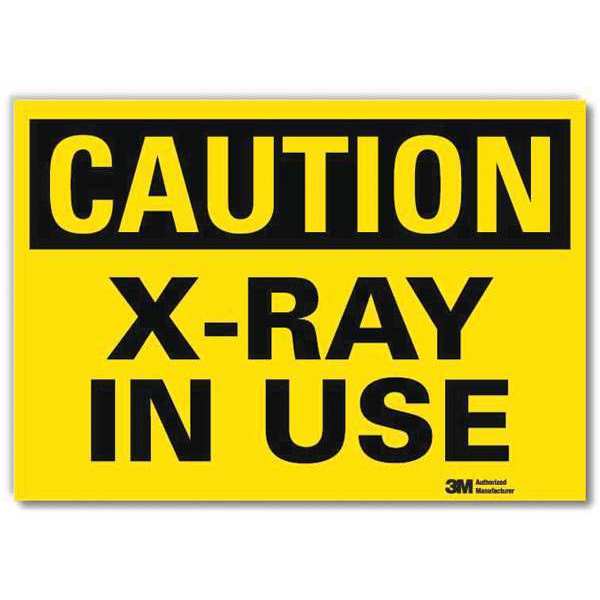 Caution Sign, 7 in H, 10 in W, Reflective Sheeting, Vertical Rectangle, U1-1047-RD_10X7