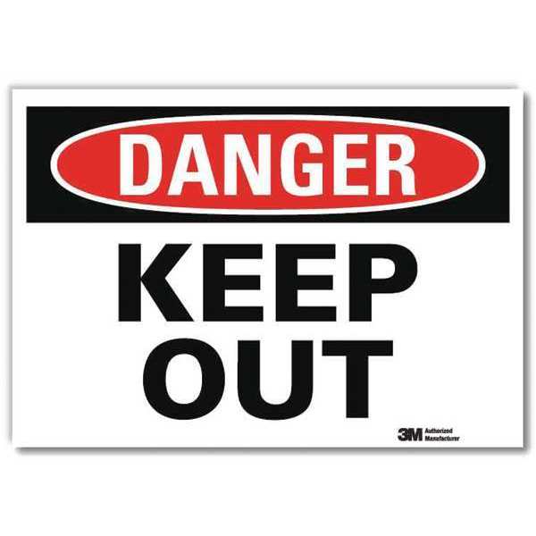 Danger Sign, 14x10 In., English