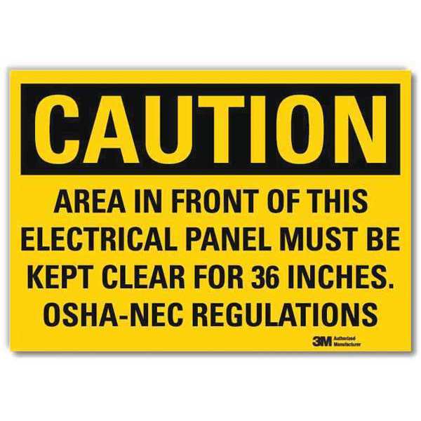 Caution Sign, 14x10 In., English, U1-1073-RD_14X10