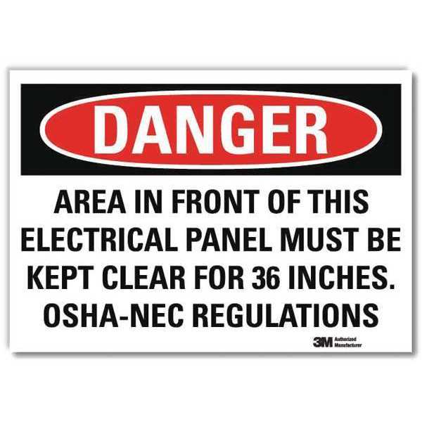 Danger Sign, 14x10 In., English, U1-1084-RD_14X10