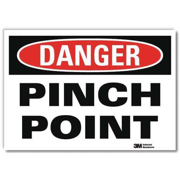 Danger Sign, 10 in Height, 14 in Width, Reflective Sheeting, Horizontal Rectangle, English