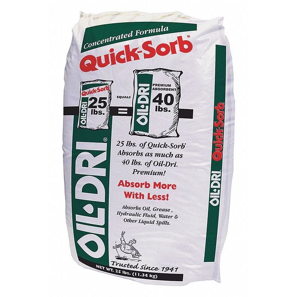 Loose Absorbent, 3 Gallon Volume Absorbed per Package, 25 lb Weight Bag, Not Scented