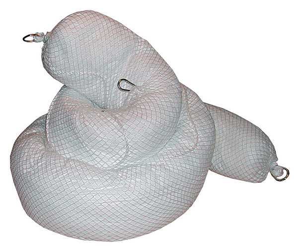 Sorbents, 36 gal/pk; 9 gal/boom, Oil Absorbed, White, Polypropylene, 4 PK