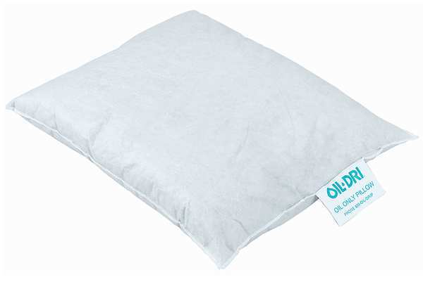 Sorbents, 23 gal/pk; 2.3 gal/pillow, Oil Absorbed, White, Polypropylene, 10 PK