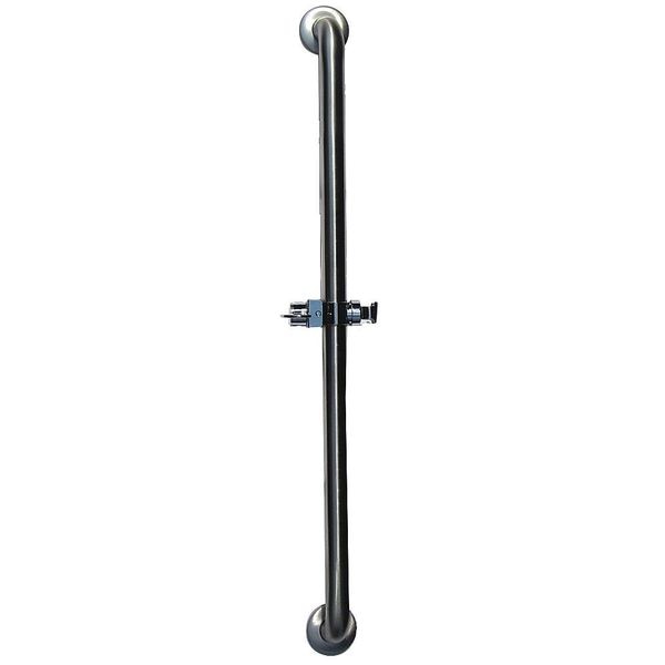 Concealed, Stainless Steel, Slide/Grab Bar, Chrome plated