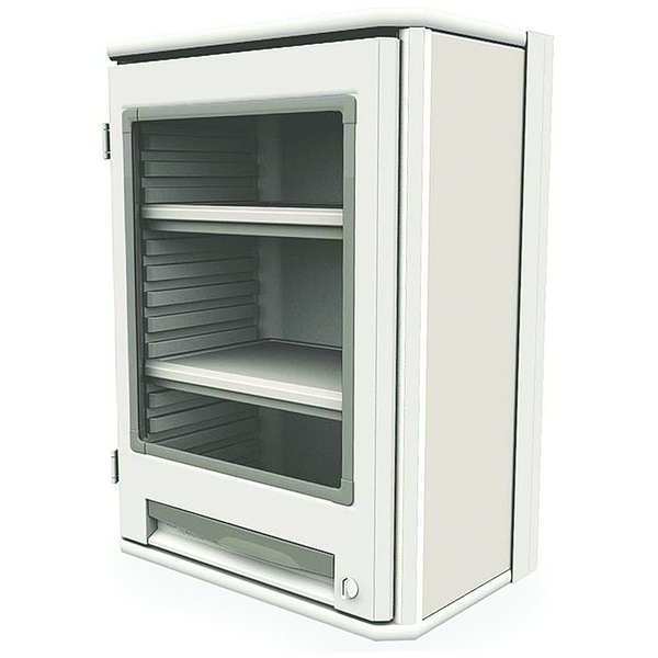 Wall-Mounted Cabinet, W 21-1/2 In, 2 Shelf