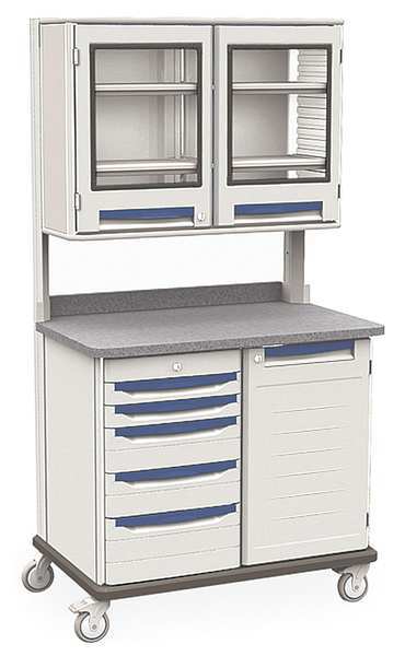 Mobile Work Center, H 81-1/2 x W 43-3/8