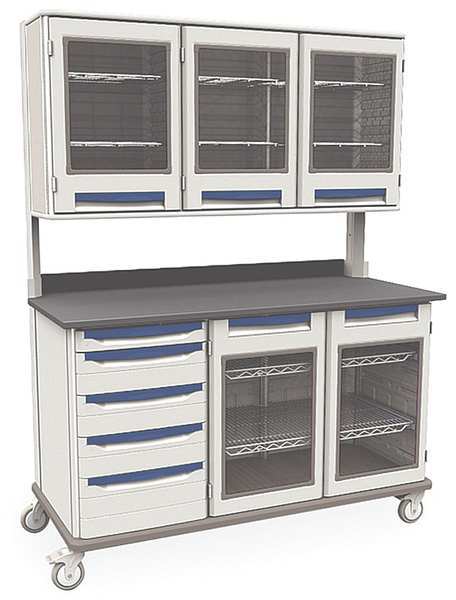 Mobile Work Center, H 81-1/2 x W 63-3/16