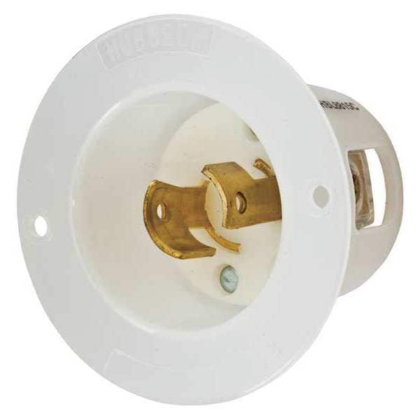 20A Flanged Inlet Locking Receptacle 2P 2W 250V