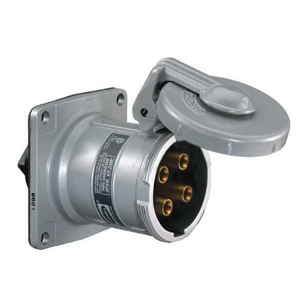 60A Pin & Sleeve Locking Receptacle 3P 4W 600VAC