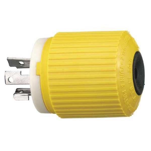 30A Locking Plug 2P 3W 24-32VDC YL
