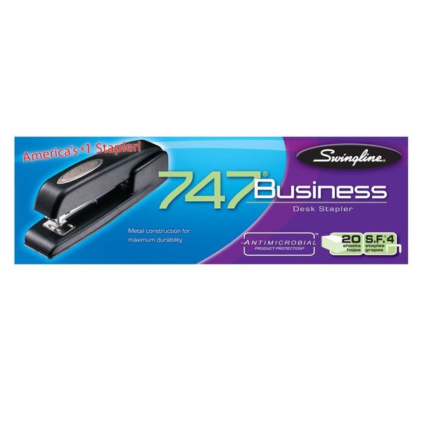 Antimicrobial Stapler, 20 Sheet, 3-5/8 In.