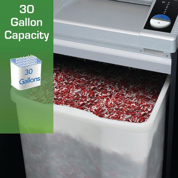 Paper Shredder, Micro-Cut, 30 gal., Blk/Slv