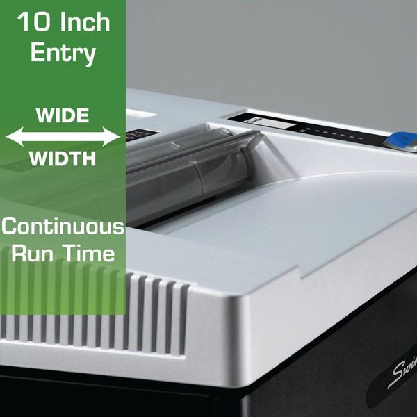 Paper Shredder, Micro-Cut, 30 gal., Blk/Slv