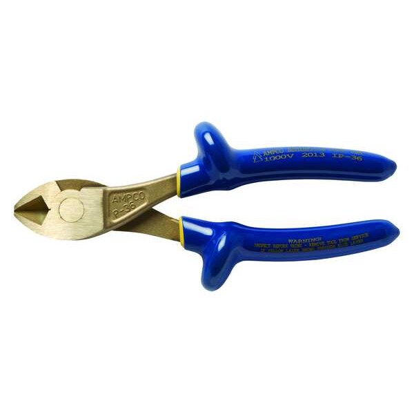 7 1/4 in Diagonal Cutting Plier Flush Cut Oval Nose Insulated