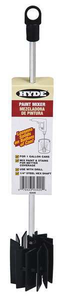 Paint Mixer, 1/4 Dia, 11 In L, 1 Gallon