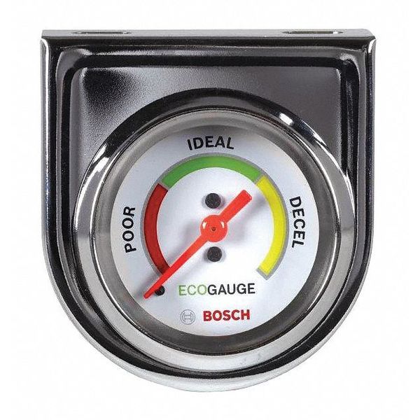 Economy Meter, Chrome/White, 2