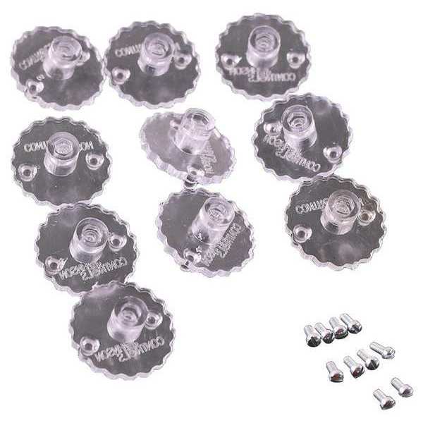 Hardwareknob Adj.Clear-Plastic W/Screw
