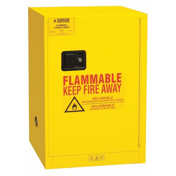 Flammable Safety Cabinet, Manual Door, 12 gal.