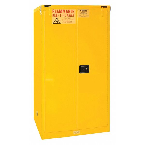 Flammable Safety Cabinet, Self-Closing Door, 60 gal.