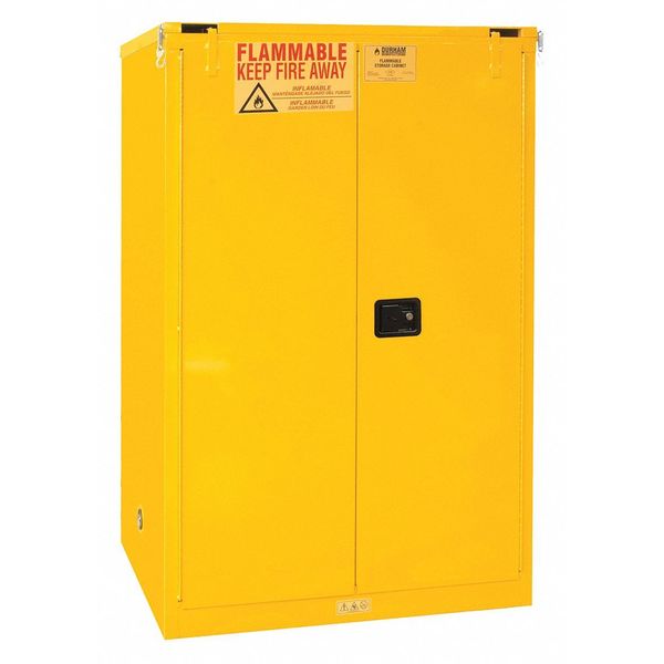 Flammable Safety Cabinet, Self-Closing Door, 90 gal.