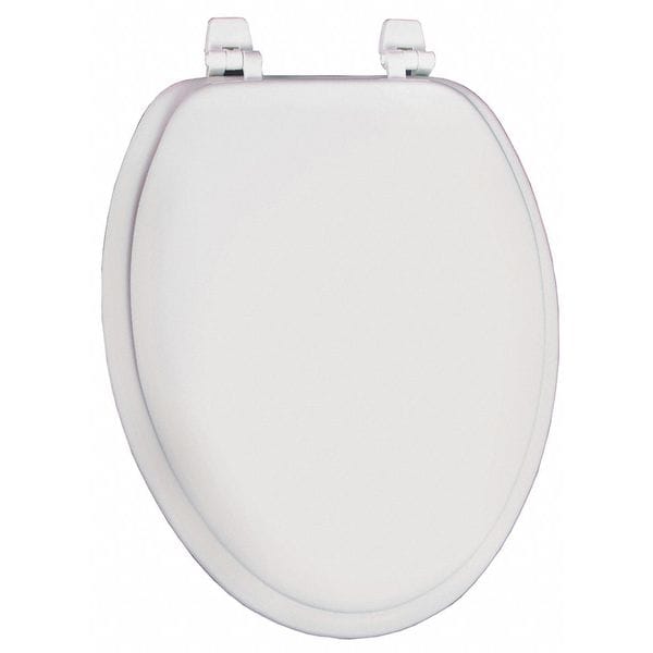 Standard Molded Wood Seat, Wht, Elongated, With Cover, Molded Wood