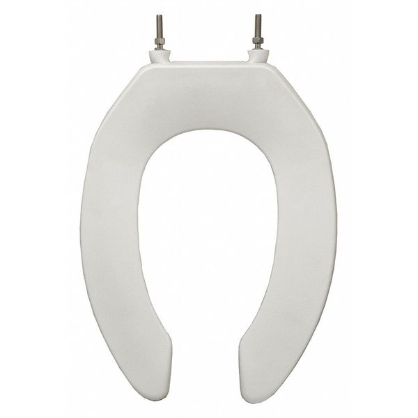 Deluxe Plstc Seat, Wht, Check Hinge, Elngtd, Without Cover, Elongated