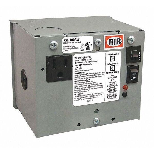 Enclosed Single, 100VA, 120VAC to 24VAC
