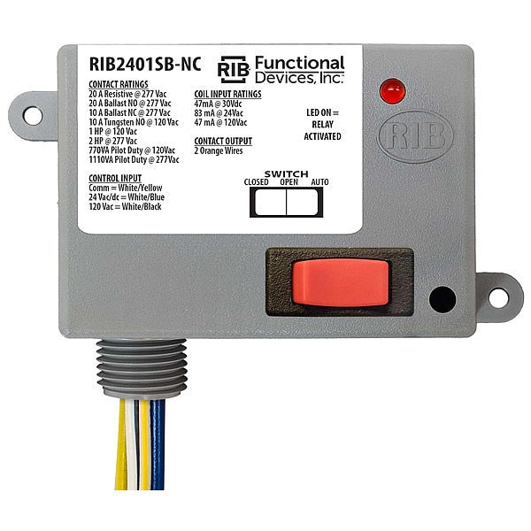 Enclosed Relay, 20A, SPST-N/C
