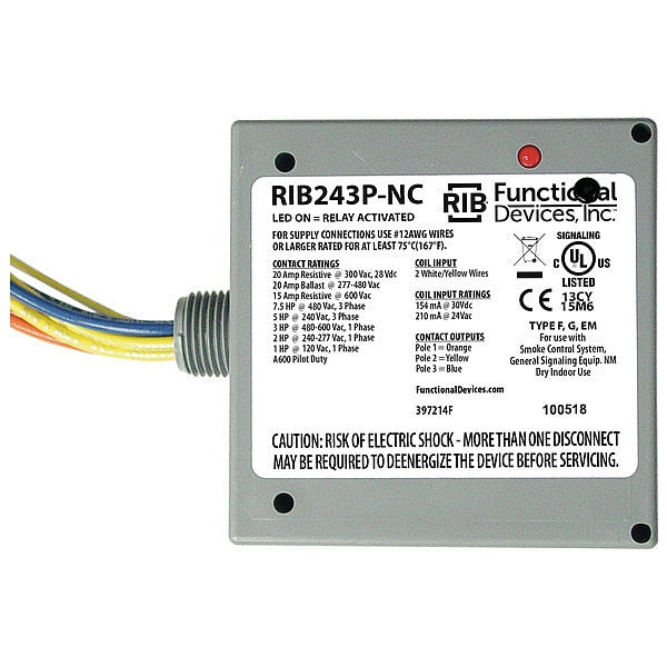 Enclosed Relay, 20A, 3PST-N/C