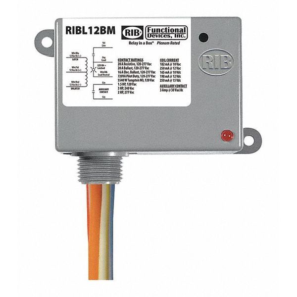 Enclosed Mech Latching Relay, 20A, SPST