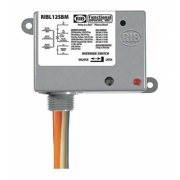 Enclosed Mech Latch Relay, 20A