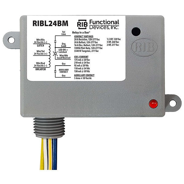 Enclosed Mech Latching Relay, 20A