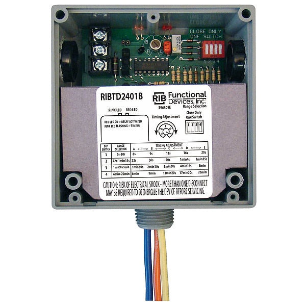 Enclosed Time Delay Relay, 20A, SPDT