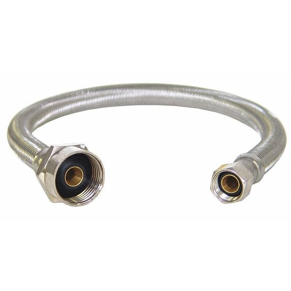 Toilet Connector, Stainless Steel, 16