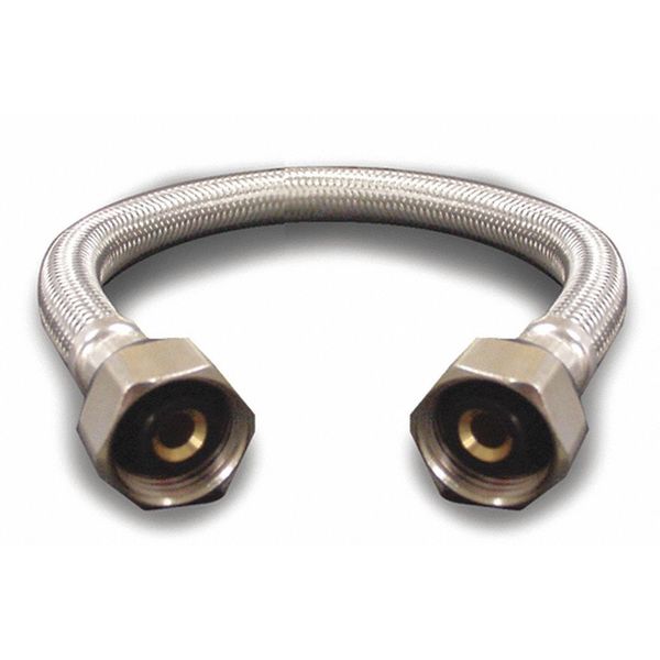 Faucet Connector, Stainless Steel, 12