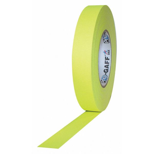 Matte Cloth Tape, 1x50yd., FL Yellow