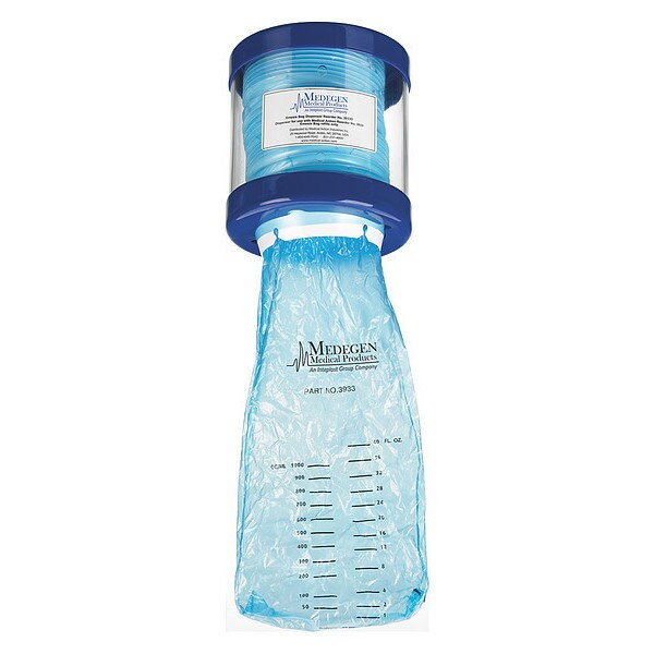 Emesis Bag Dispenser, Blue/Clear