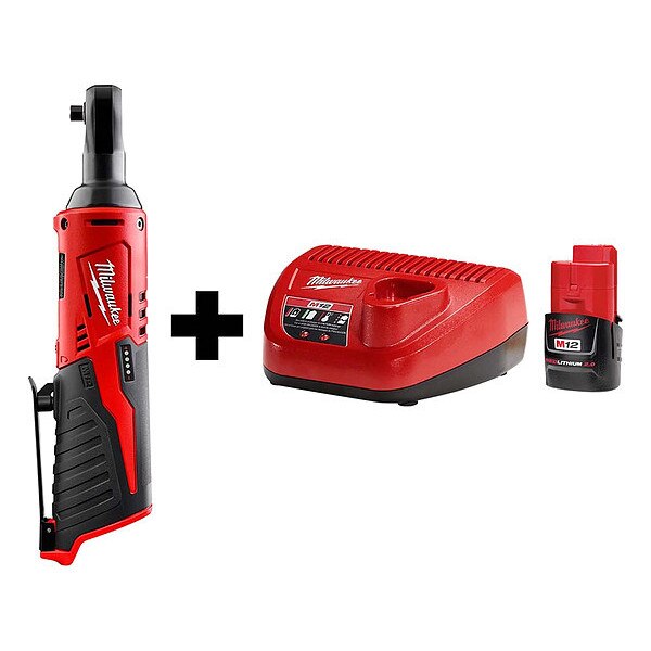 Ratchet and Battery Kit, 250RPM, 12V DC