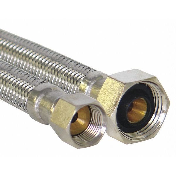 Faucet Connector, Stainless Steel, 16