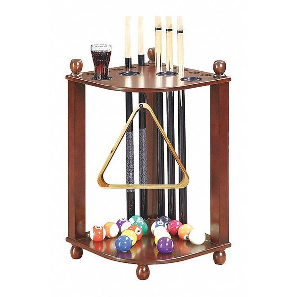 Regent Corner Floor Cue Rack, Walnut