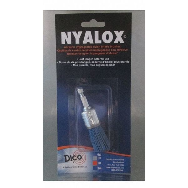 Nyalox End Brush, 240 Grit, Blue, 3/4